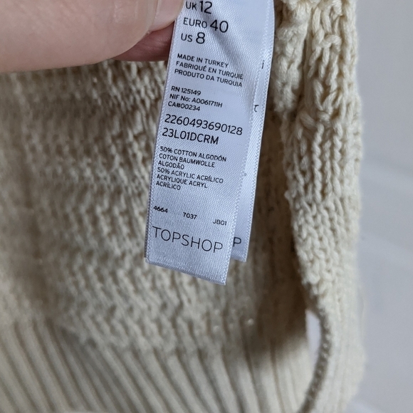 TOPSHOP boho southwestern cotton blend textured knit cardigan size 8 @F - Picture 10 of 12